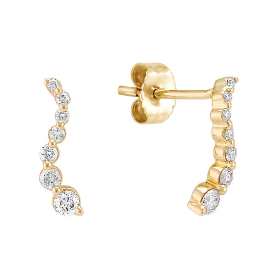 Round Diamond Journey Earrings Round Diamond Journey Earrings