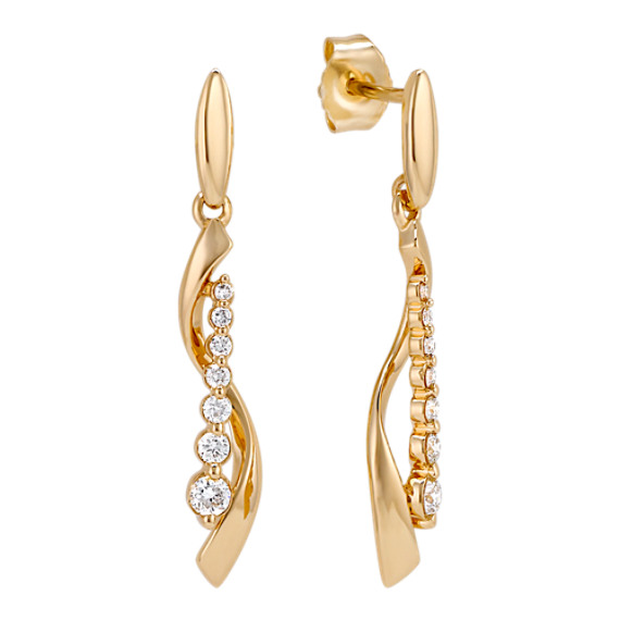 Round Diamond Journey Earrings Round Diamond Journey Earrings