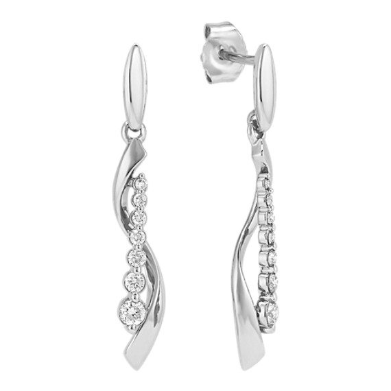 Round Diamond Journey Earrings Round Diamond Journey Earrings