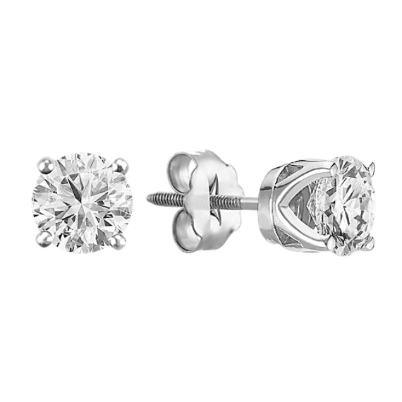 Round Diamond Solitaire Earrings Round Diamond Solitaire Earrings