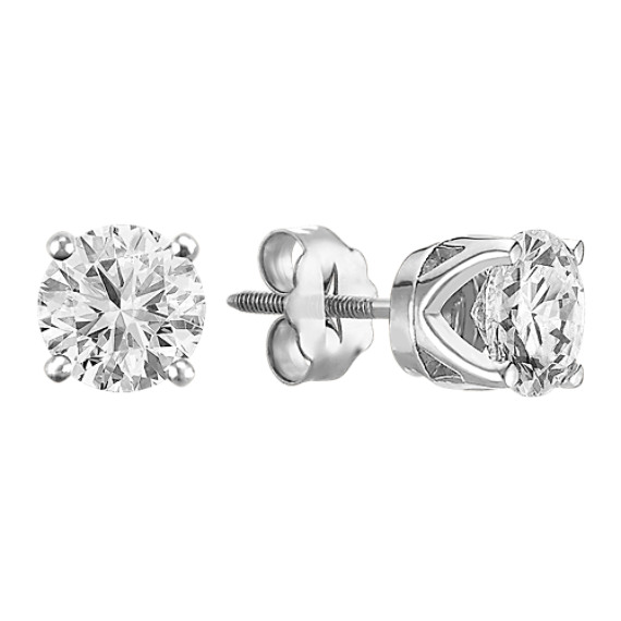 Round Diamond Solitaire Earrings Round Diamond Solitaire Earrings