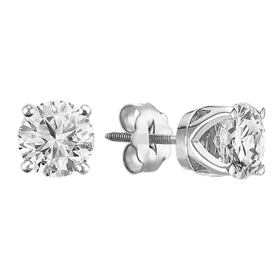 Round Diamond Solitaire Earrings Round Diamond Solitaire Earrings