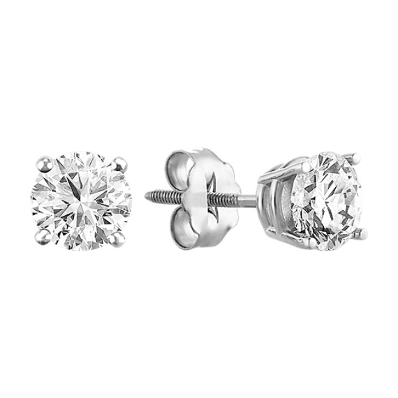 Round Diamond Solitaire Earrings Round Diamond Solitaire Earrings