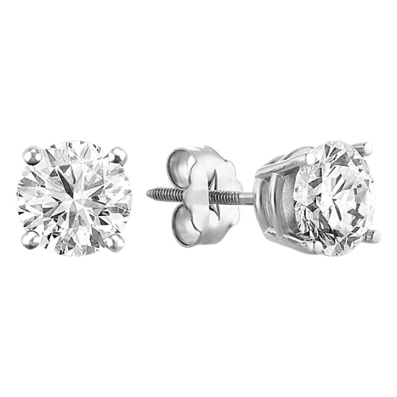 Round Diamond Solitaire Earrings Round Diamond Solitaire Earrings