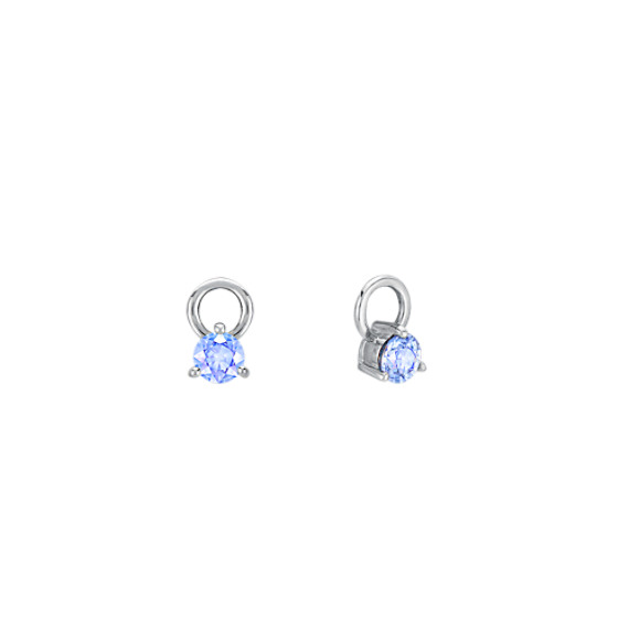 Round Ice Blue Sapphire Earring Jackets Round Ice Blue Sapphire Earring Jackets