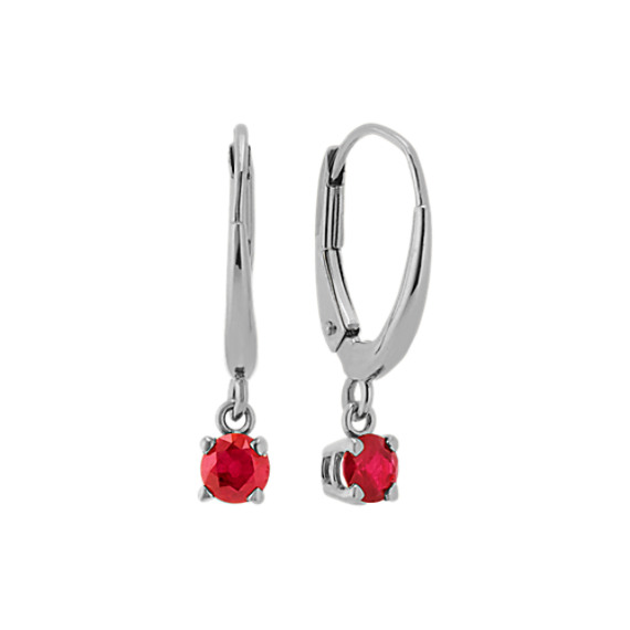 Round Ruby Earrings Round Ruby Earrings