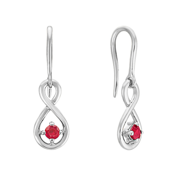 Round Ruby Earrings Round Ruby Earrings
