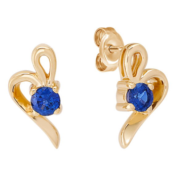 Round Sapphire Earrings Round Sapphire Earrings