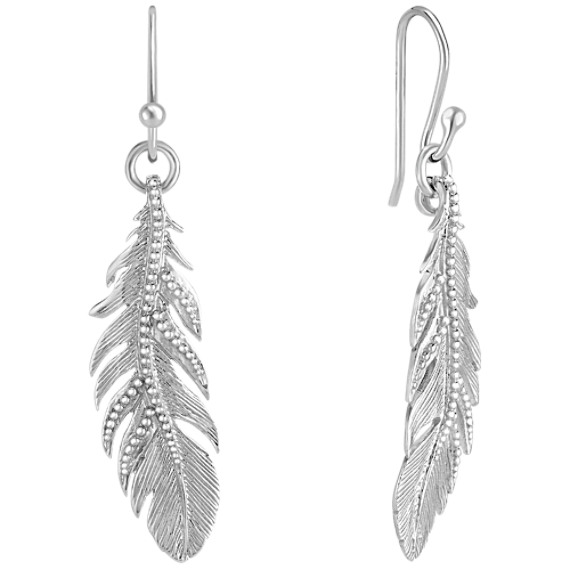Sterling Silver Feather Earrings Sterling Silver Feather Earrings