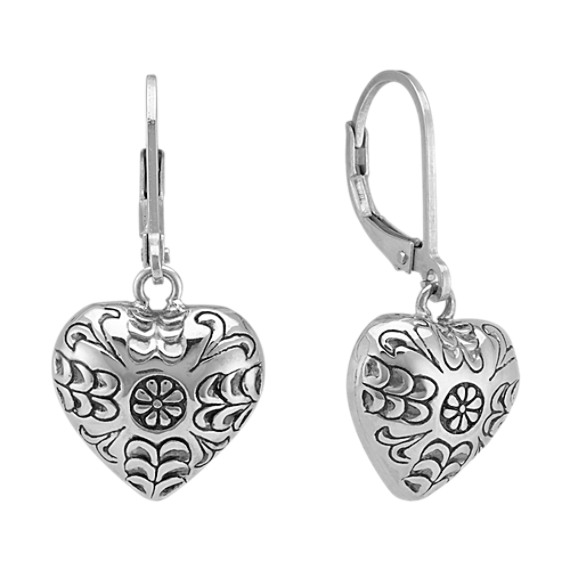 Sterling Silver Heart Earrings Sterling Silver Heart Earrings