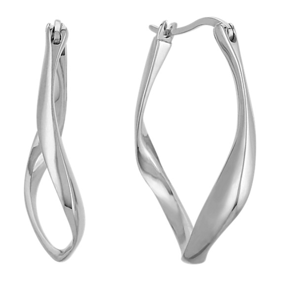 Twist Sterling Silver Hoop Earrings Twist Sterling Silver Hoop Earrings