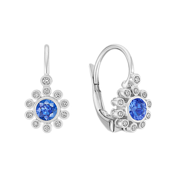Vintage Kentucky Blue Sapphire and Diamond Earrings Vintage Kentucky Blue Sapphire and Diamond Earrings