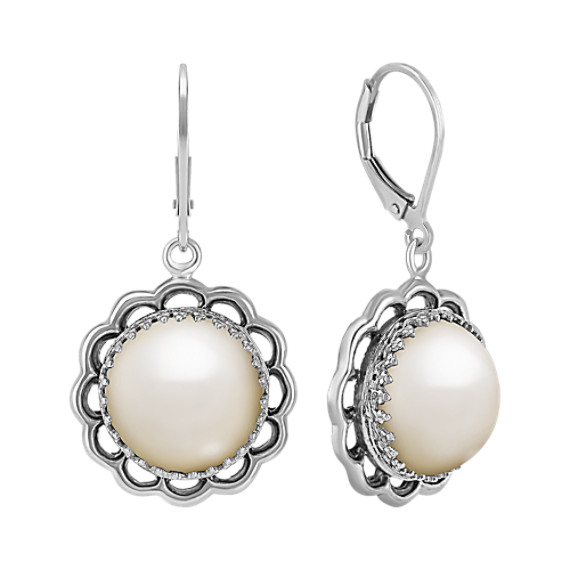Vintage Pearl and Sterling Silver Earrings Vintage Pearl and Sterling Silver Earrings