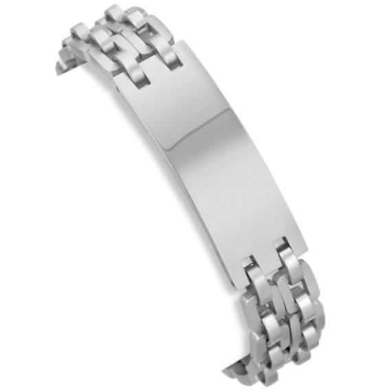Polished Engravable Stainless Steel Bracelet (8.5") Polished Engravable Stainless Steel Bracelet (8.5")