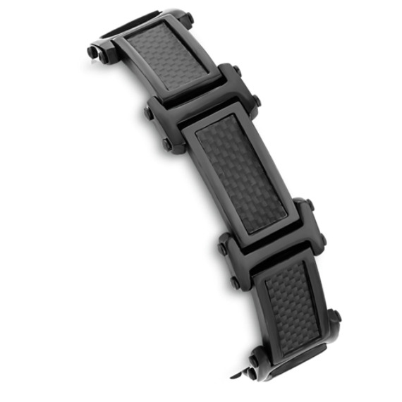 Stainless Steel and Carbon Fiber Bracelet (8.5") Stainless Steel and Carbon Fiber Bracelet (8.5")