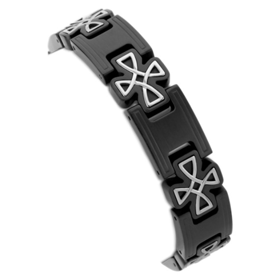 Stainless Steel and Titanium Bracelet (8.5") Stainless Steel and Titanium Bracelet (8.5")