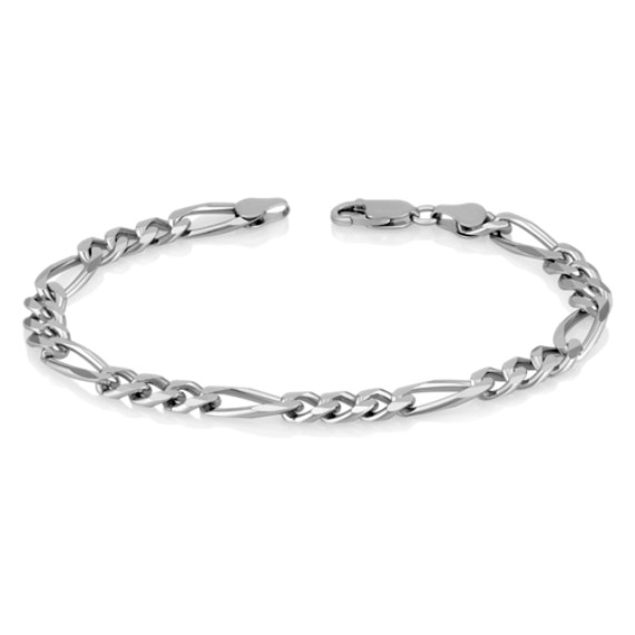 Sterling Silver Figaro Bracelet (8.5") Sterling Silver Figaro Bracelet (8.5")