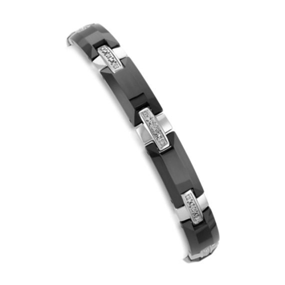 Tungsten and Diamond Bracelet (8.5") Tungsten and Diamond Bracelet (8.5")