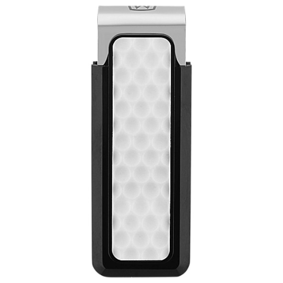 Black Anodized Aluminum Money Clip with Golf Ball Accent Black Anodized Aluminum Money Clip with Golf Ball Accent