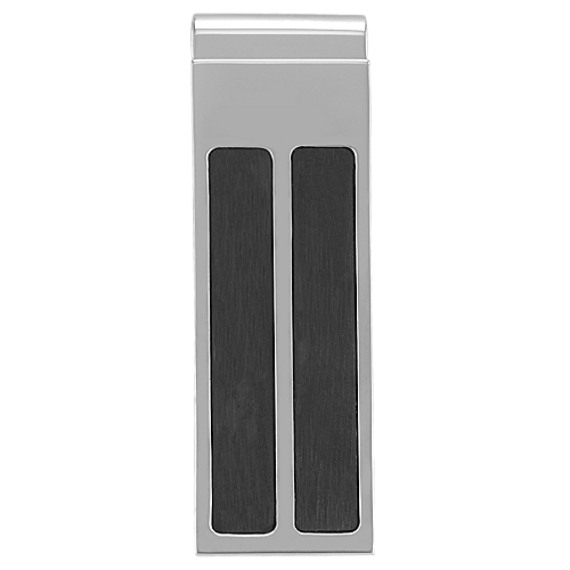 Stainless Steel and Inlaid Wood Money Clip Stainless Steel and Inlaid Wood Money Clip