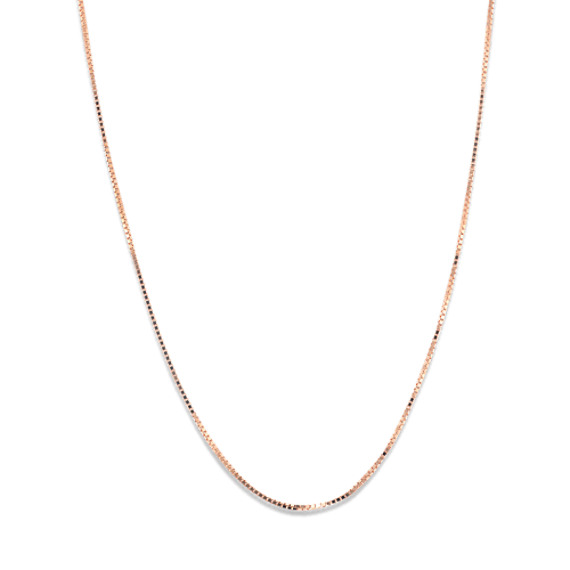 14k Rose Gold Adjustable Box Chain (22") 14k Rose Gold Adjustable Box Chain (22")
