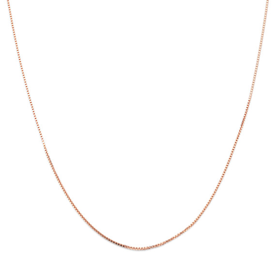 14k Rose Gold Box Chain (18") 14k Rose Gold Box Chain (18")