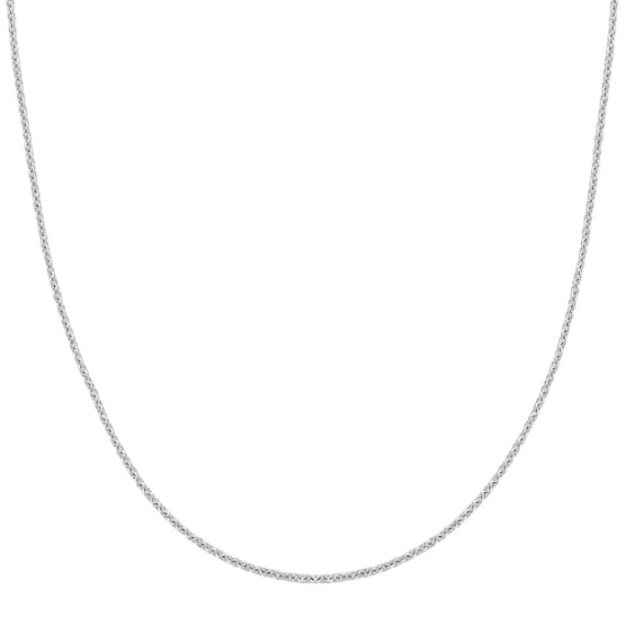 14k White Gold Adjustable Diamond Cut Cable Chain (22") 14k White Gold Adjustable Diamond Cut Cable Chain (22")