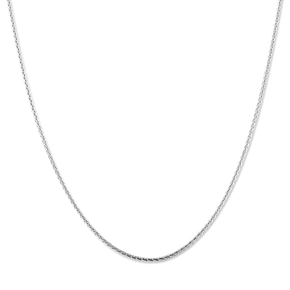 14k White Gold Adjustable Diamond Cut Wheat Chain (22") 14k White Gold Adjustable Diamond Cut Wheat Chain (22")