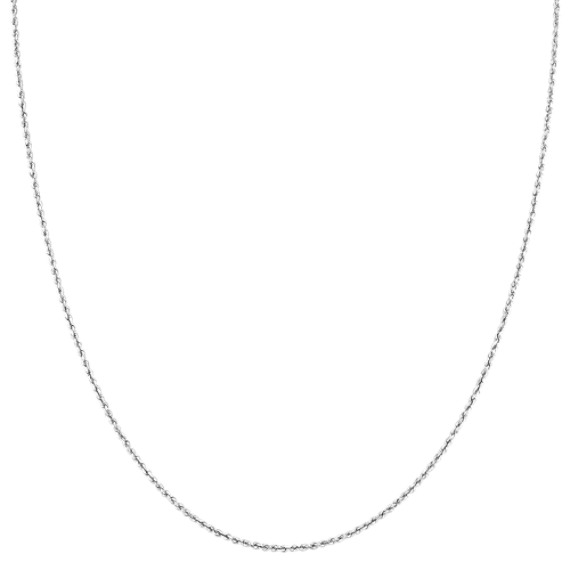 14k White Gold Diamond Cut Rope Chain (20") 14k White Gold Diamond Cut Rope Chain (20")