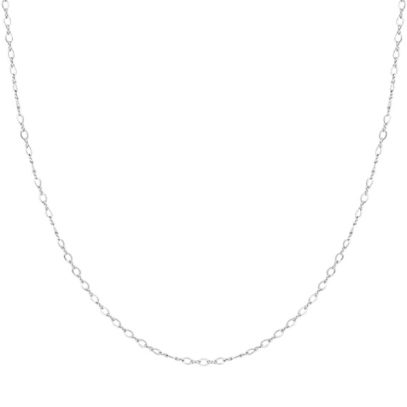 14k White Gold Figure Eight Chain (20") 14k White Gold Figure Eight Chain (20")
