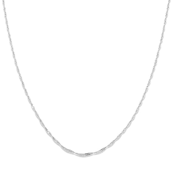 14k White Gold Singapore Chain (18") 14k White Gold Singapore Chain (18")