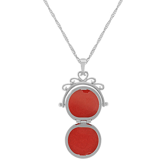 14k White Gold Spinning Locket (18 in.) 14k White Gold Spinning Locket (18 in.)