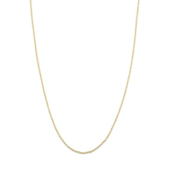 14k Yellow Gold Adjustable Diamond Cut Cable Chain (22") 14k Yellow Gold Adjustable Diamond Cut Cable Chain (22")