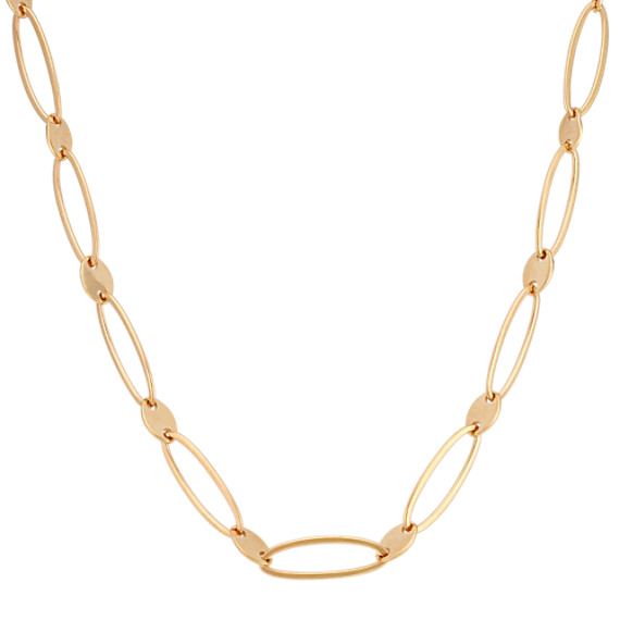 14k Yellow Gold Link Necklace (18") 14k Yellow Gold Link Necklace (18")