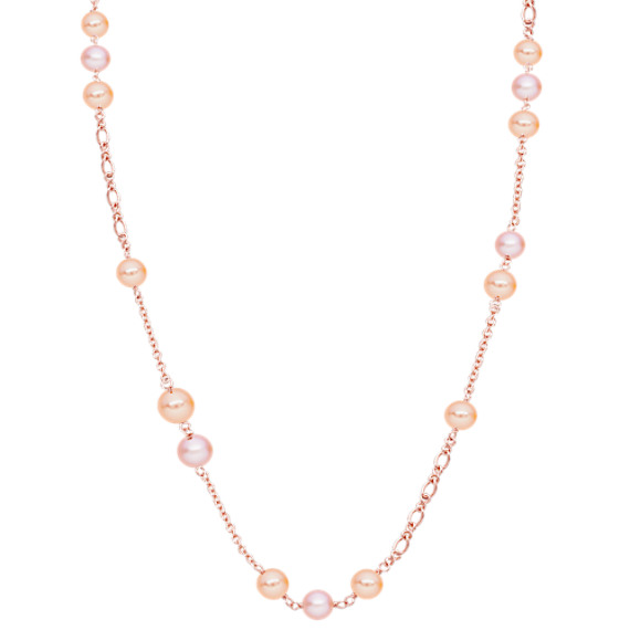8mm Multi-Colored Cultured Pearl and Sterling Silver Necklace (36") 8mm Multi-Colored Cultured Pearl and Sterling Silver Necklace (36")