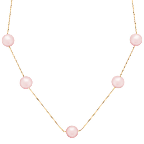 8mm Pink Cultured Freshwater Pearl Necklace (18") 8mm Pink Cultured Freshwater Pearl Necklace (18")