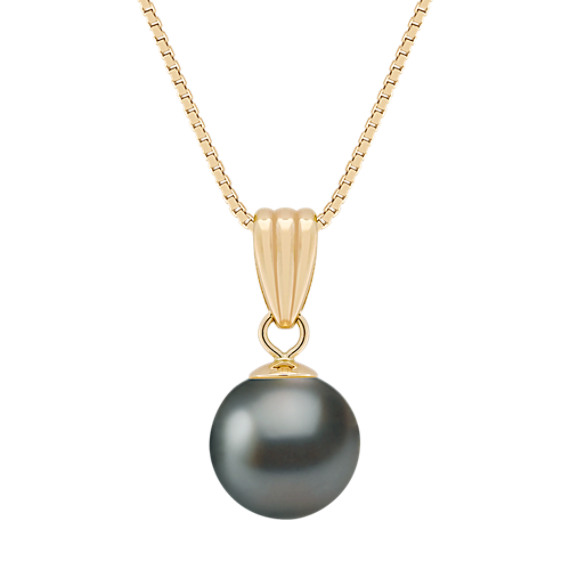 9mm Cultured Tahitian Pearl Pendant (18”) 9mm Cultured Tahitian Pearl Pendant (18”)