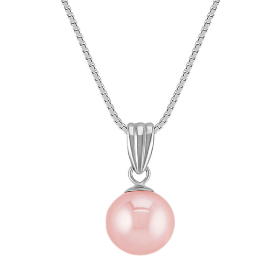 9mm Pink Cultured Freshwater Pearl Pendant (18 in.) 9mm Pink Cultured Freshwater Pearl Pendant (18 in.)
