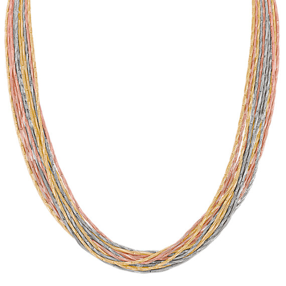 Colored Sterling Silver Chain Necklace (18") Colored Sterling Silver Chain Necklace (18")