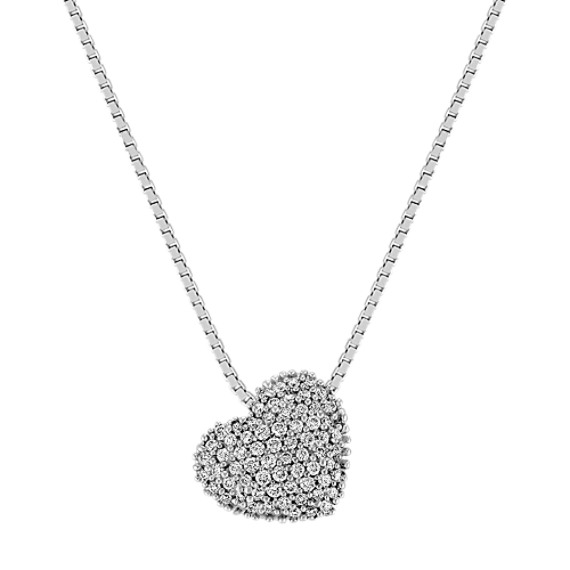 Diamond Cluster Heart Pendant (18") Diamond Cluster Heart Pendant (18")