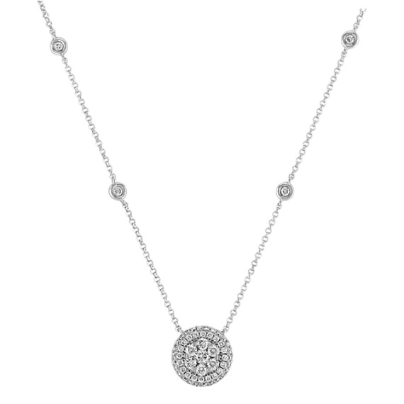Diamond Cluster Necklace (18") Diamond Cluster Necklace (18")