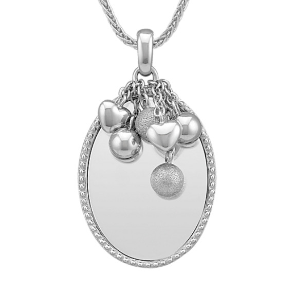 Engravable Sterling Silver Pendant (24") Engravable Sterling Silver Pendant (24")
