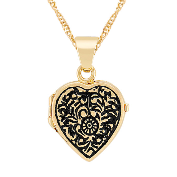 Heart Locket in 14k Yellow Gold (18") Heart Locket in 14k Yellow Gold (18")