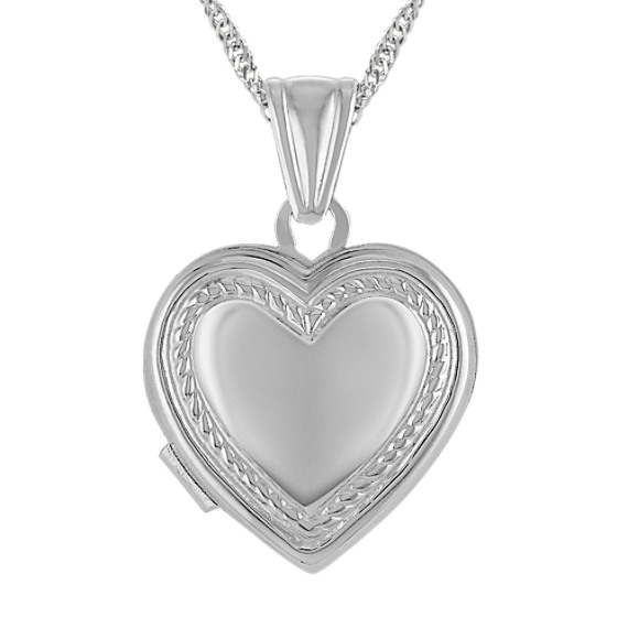 Heart Locket in Sterling Silver (18") Heart Locket in Sterling Silver (18")