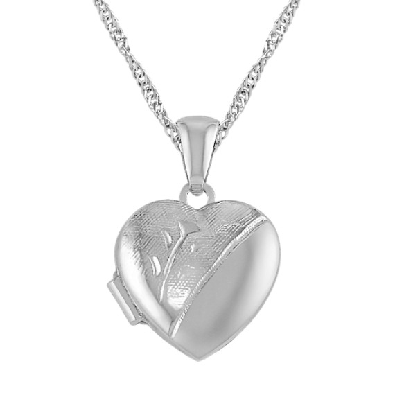 Heart Locket in Sterling Silver (18") Heart Locket in Sterling Silver (18")