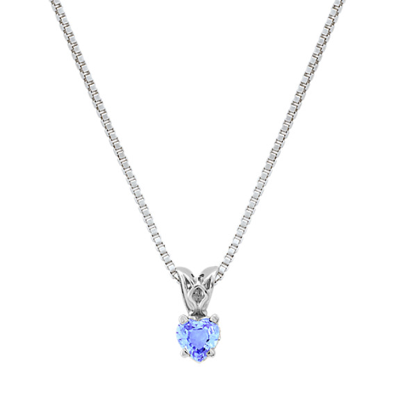 Heart-Shaped Ice Blue Sapphire Pendant (18") Heart-Shaped Ice Blue Sapphire Pendant (18")