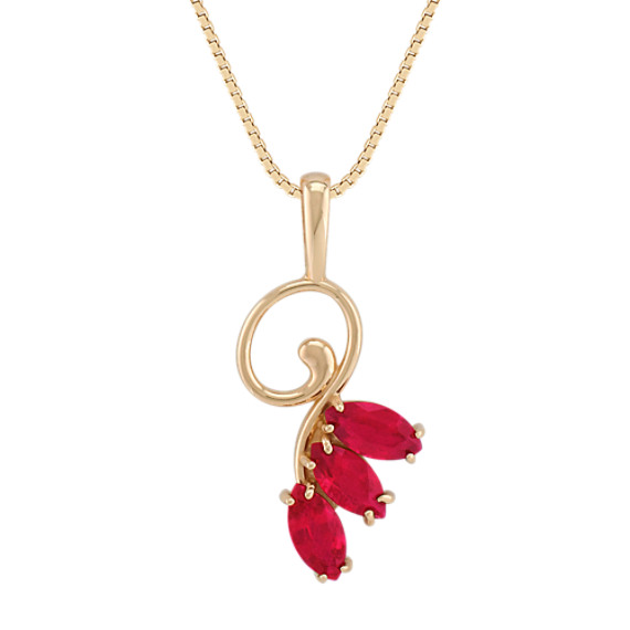 Marquise Ruby Pendant (18") Marquise Ruby Pendant (18")