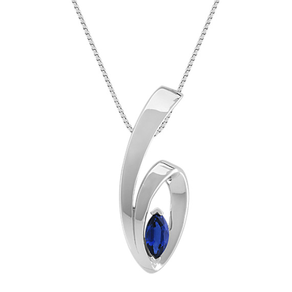 Marquise Sapphire Pendant (18") Marquise Sapphire Pendant (18")
