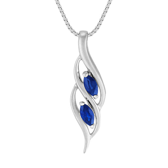 Marquise Sapphire Pendant (18") Marquise Sapphire Pendant (18")
