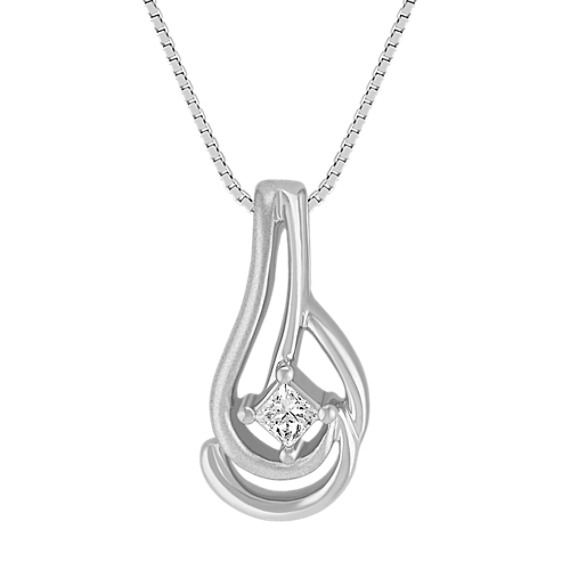 Princess Cut Diamond Pendant (18") Princess Cut Diamond Pendant (18")